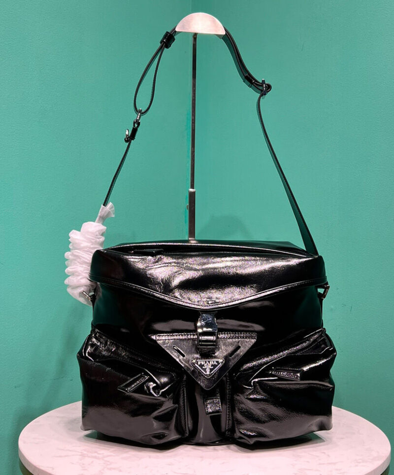 Prada Leather Shoulder Bag 2VD062 Black
